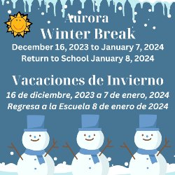 Winter Break 12/16/23 to 1/7/24